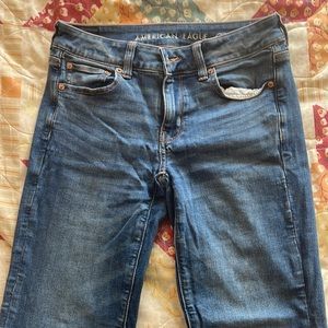 American Eagle Outfitters Flared Blue Jeans